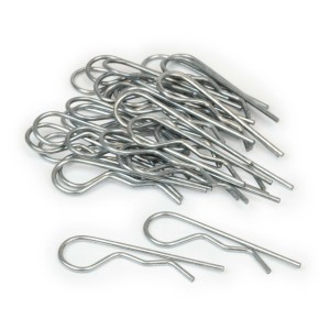 Protektor Sicherheitsklammern, 100 Stück, Stahl Silber, für Nonius Ober- und Unterteile.