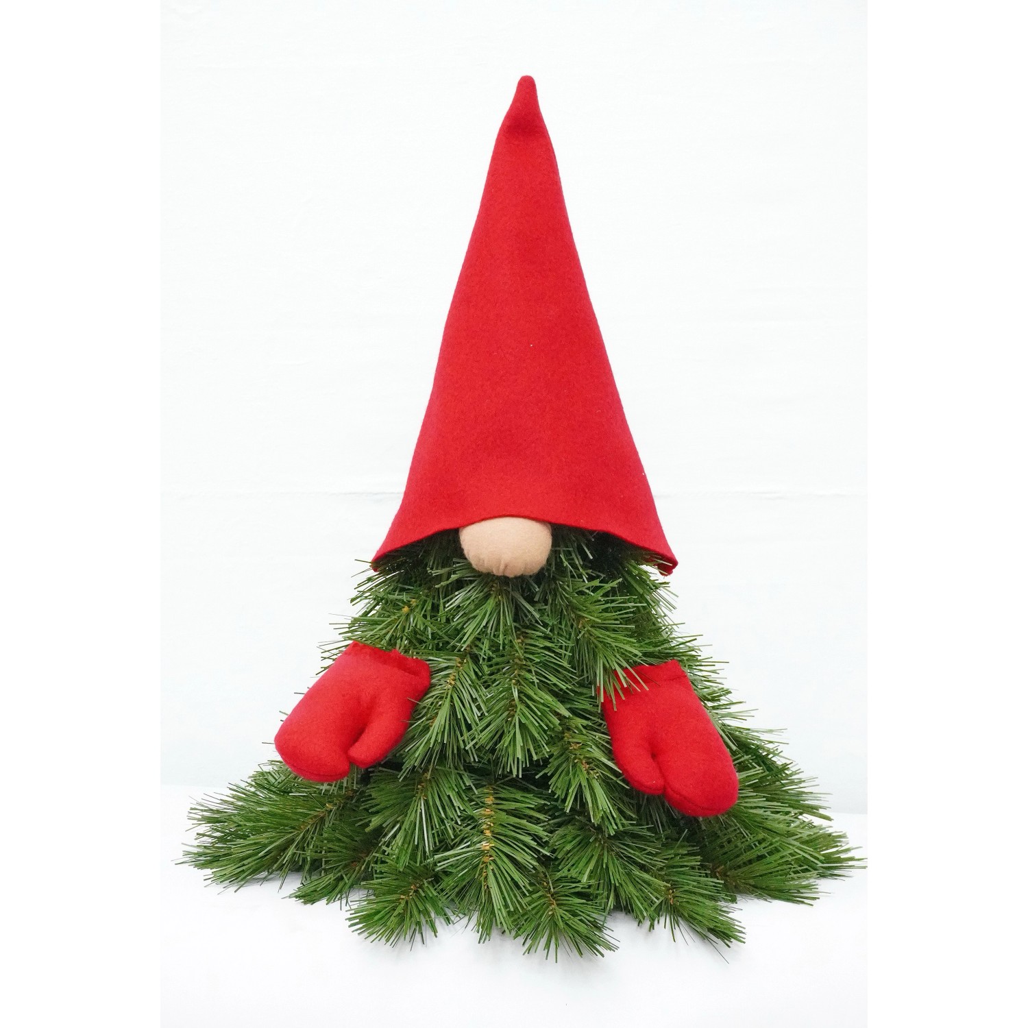 Triumph Tree Dekorativer Weihnachtswichtel 45 cm x Ø 42 cm Grün-Rot günstig online kaufen