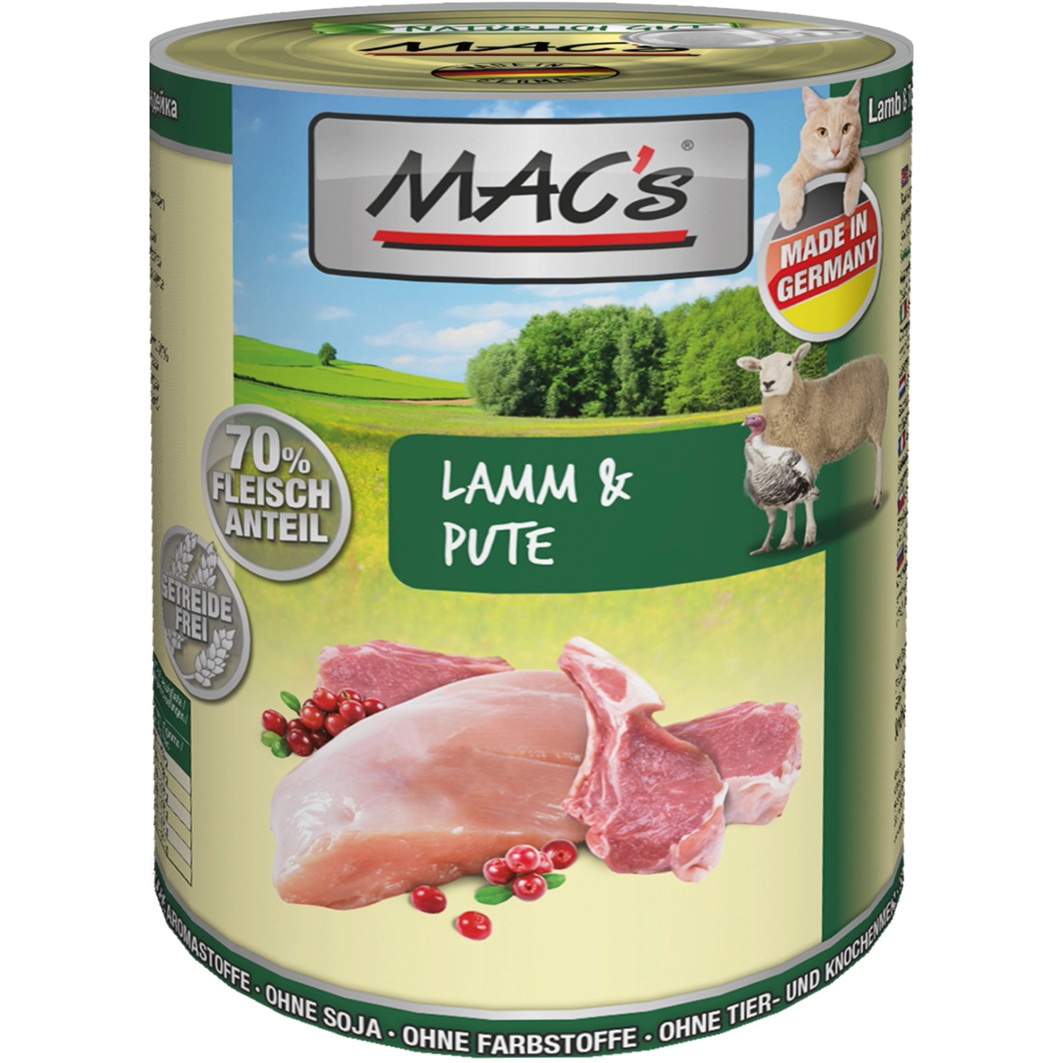 Mac's Katzen-Nassfutter Lamm und Pute 400 g