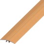 Übergangsprofil aus Aluminium Clipstech, 46 mm breit, 1 m lang, in Buche-Optik für Laminat und Parkett.