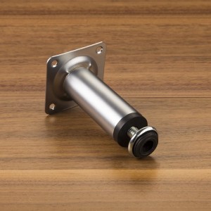 SOTECH Möbelfuß 100 mm mit Höhenverstellung Bis 10 mm Chrom Matt