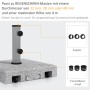 Outsunny Sonnenschirmständer aus Granit, grau, mit Rollen und Details zu Kuppler und Verstellknopf.