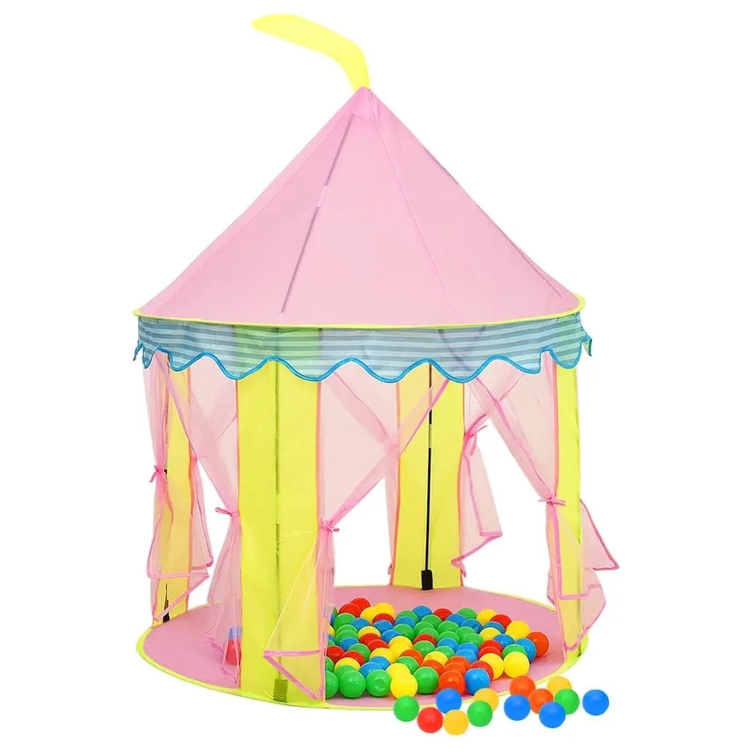 vidaXL Kinder-Spielzelt mit 250 Bällen Rosa 100x100x127 cm 3107745