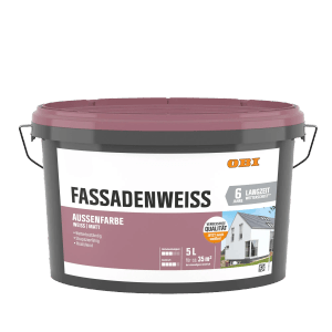 OBI Fassadenweiss Aussenfarbe Weiß Matt 5 l