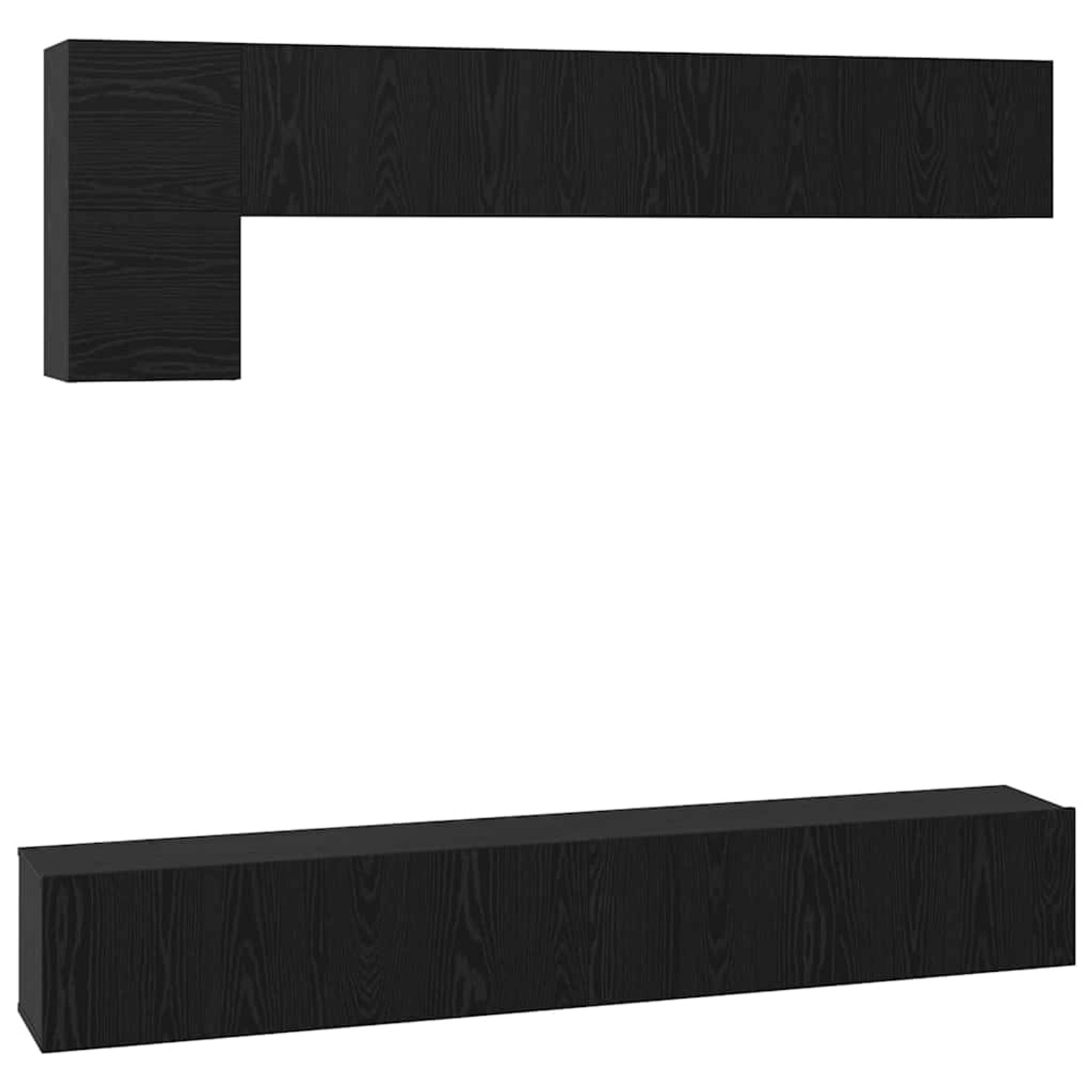 vidaXL TV-Schrank-Set 5-Tlg Schwarz Eichen-Optik 100 x 30 x 30 cm 3393196 günstig online kaufen