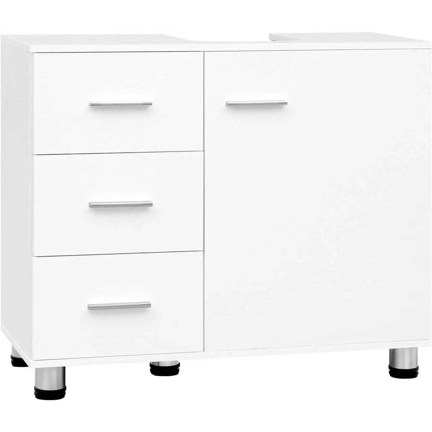 EUGAD Waschbeckenunterschrank Badschrank mit Schubladen Tür 70x60x30 cm