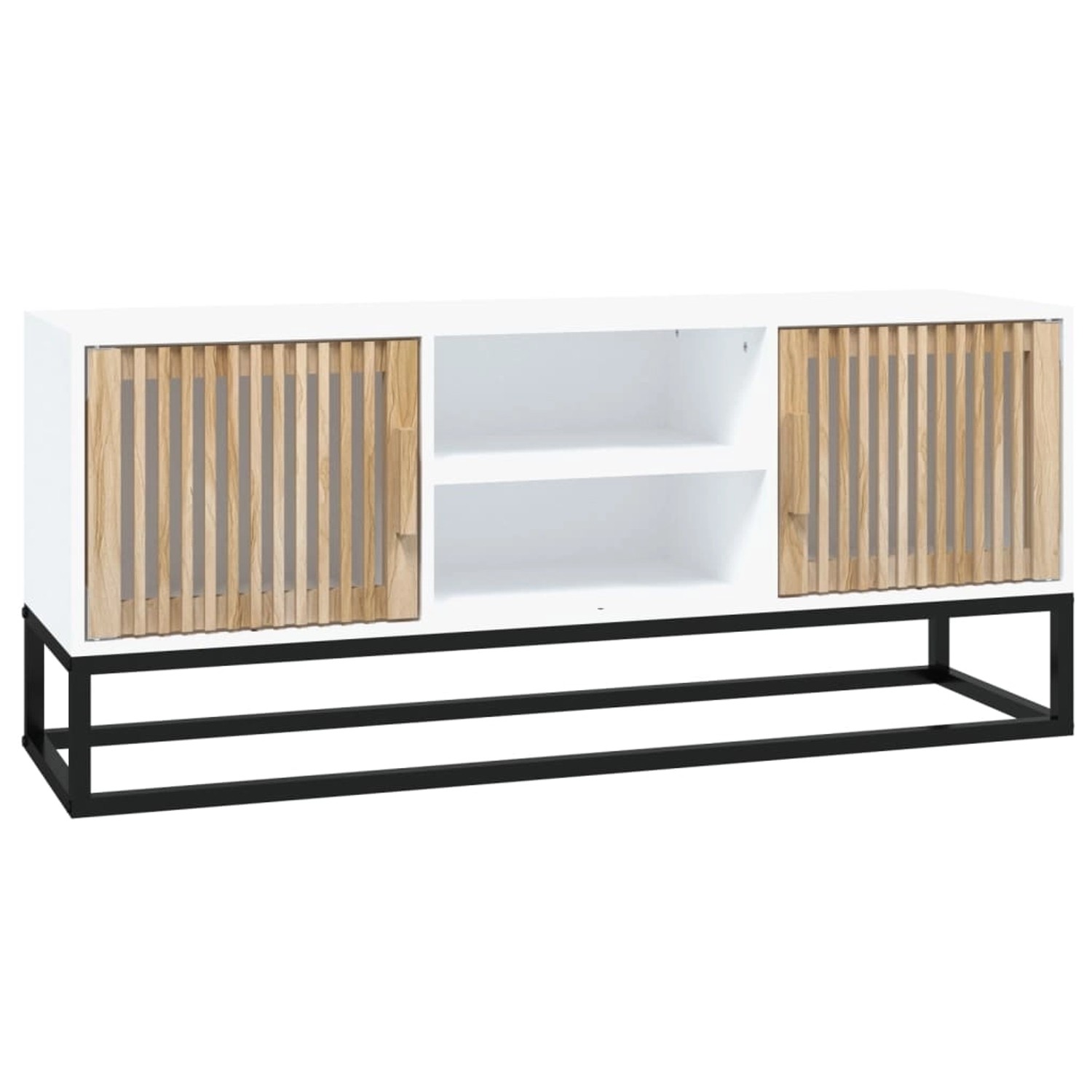 vidaXL TV-Schrank Weiß 105x30x45 cm Holzwerkstoff und Eisen 352097