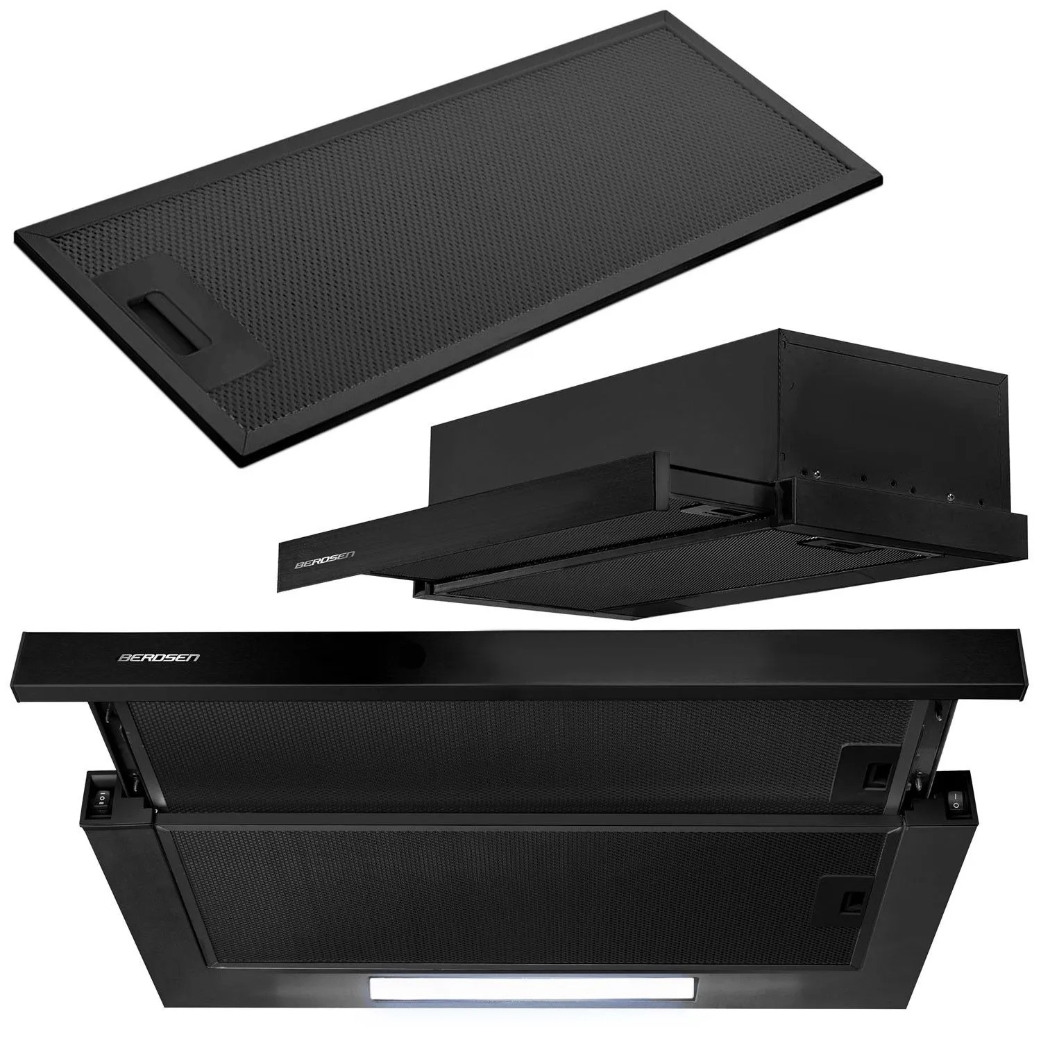 Berdsen Unterbau Dunstabzugshaube 60 Cm Be 60 Lw Schwarz