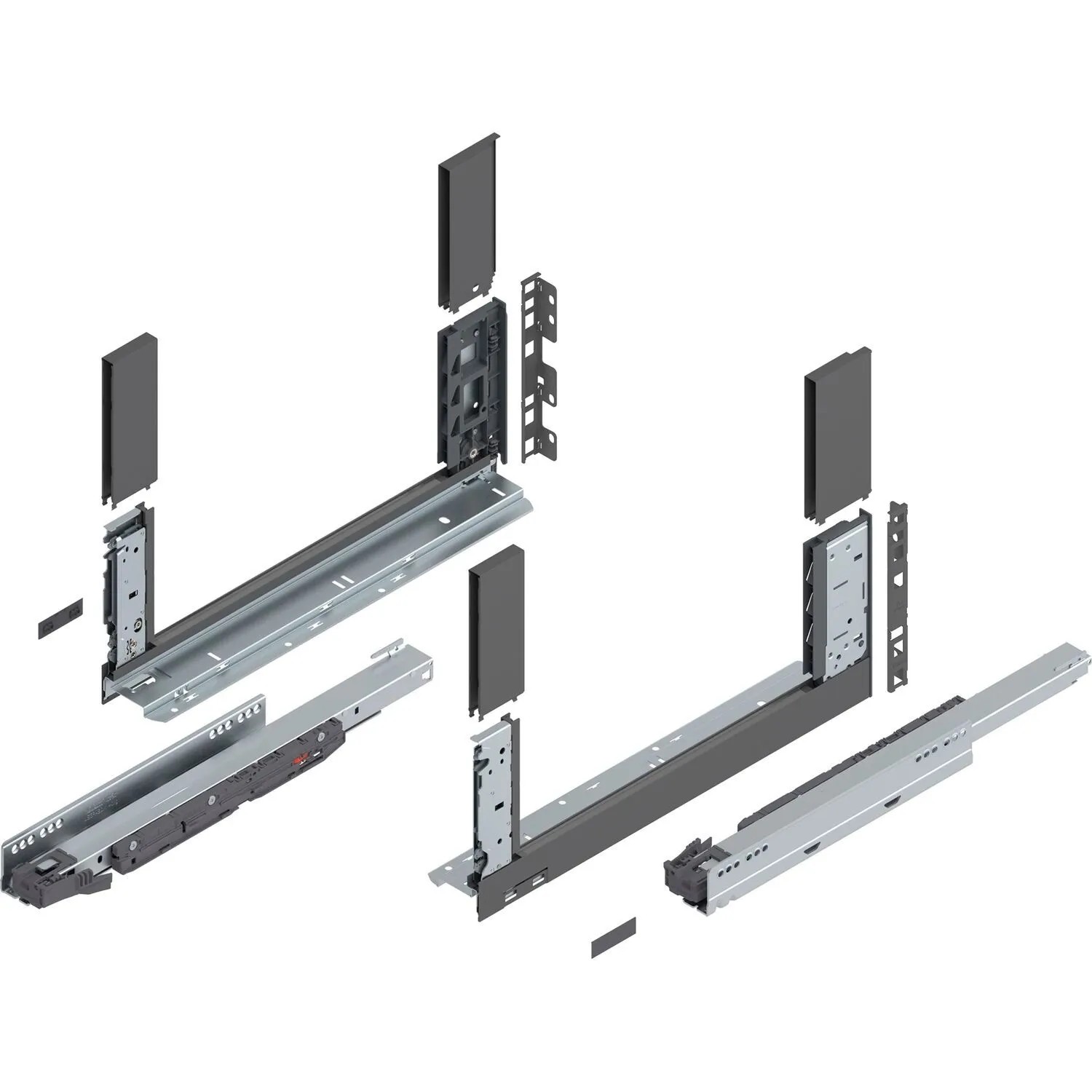 Blum Schubladensystem Legrabox free Höhe C Tip-On Vollauszug 450 mm 40 kg Oriongrau