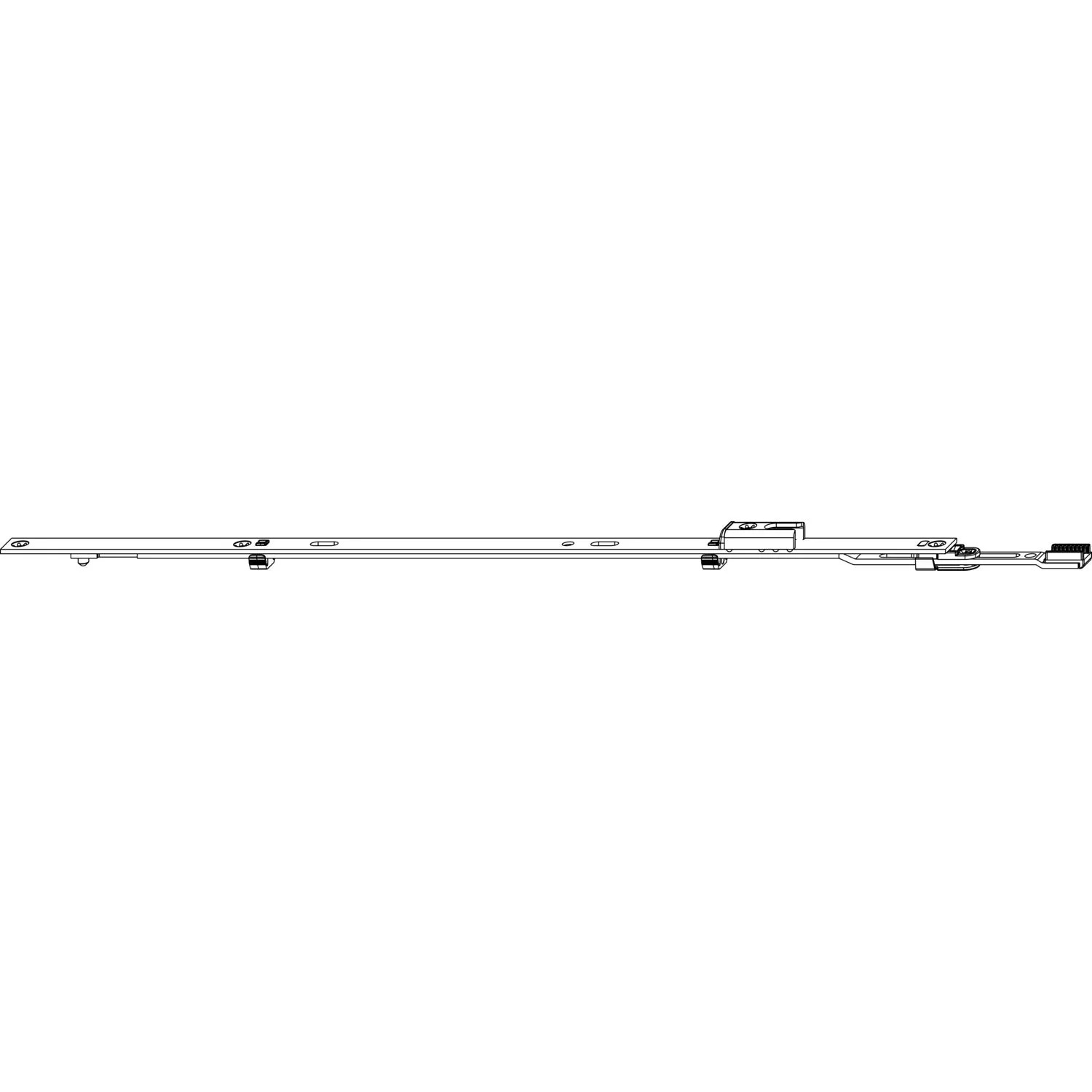 Macomm Stulpverlängerung Stulpflügelgetriebe Beschlagsnut Länge 470mm Silber