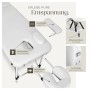 Tectake 2 Zonen Massageliege Breite 60 cm Polsterung 4 cm Inklusive Tragetasche 205 x 60 x 89 cm Weiß_3