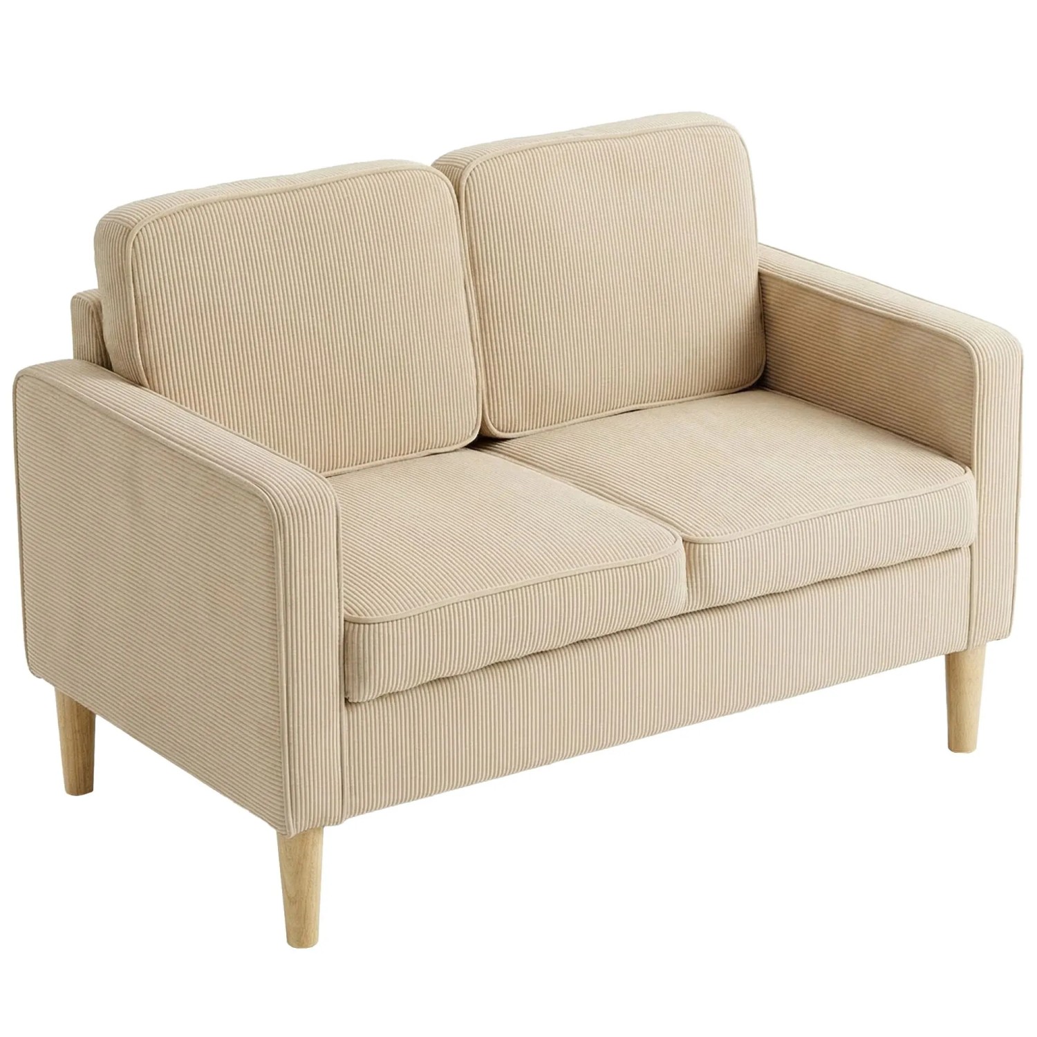 HOMCOM Sofa Polyester 117L x 63B x 79H cm Beige