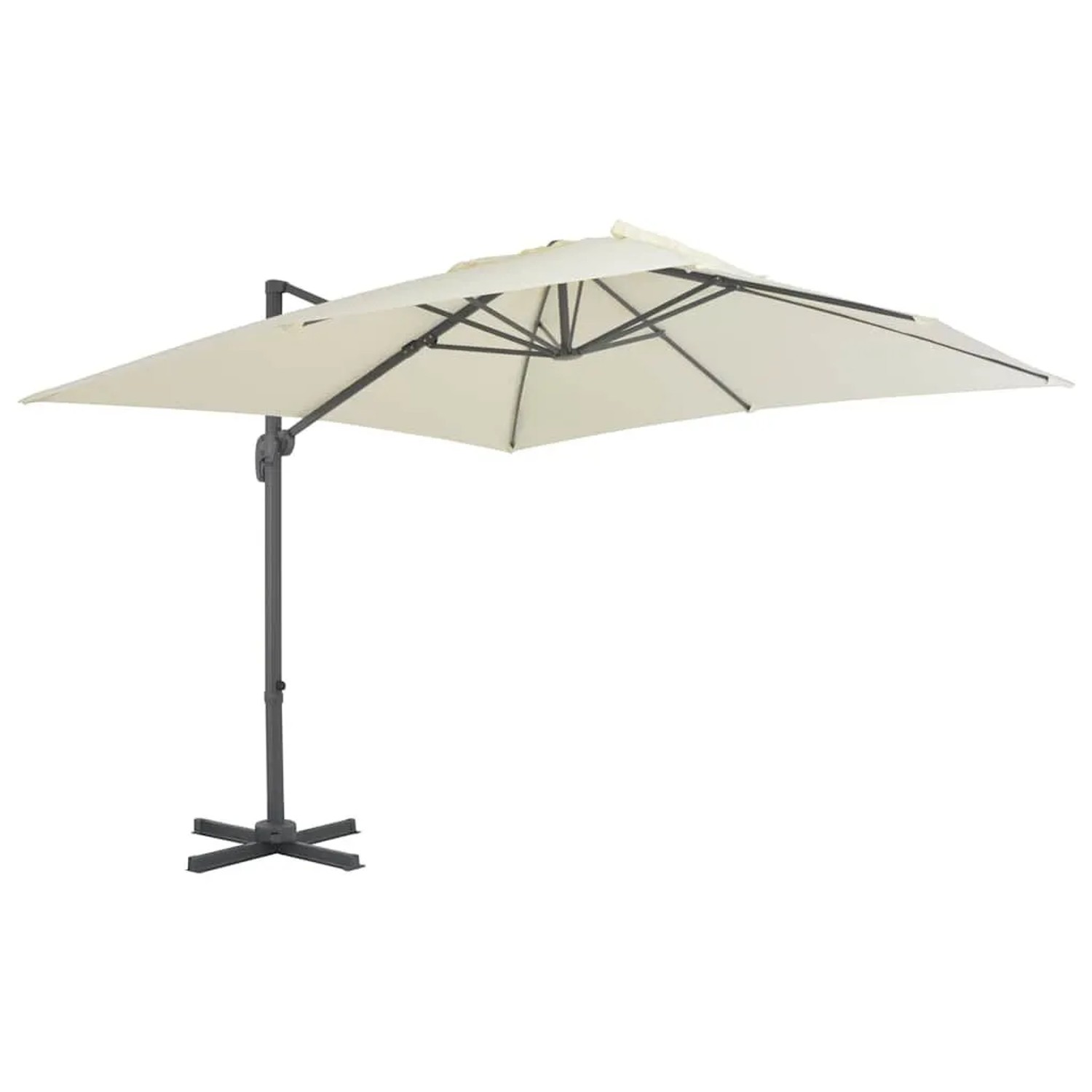 vidaXL Ampelschirm mit Aluminiummast 300 x 300 cm Sand 44632