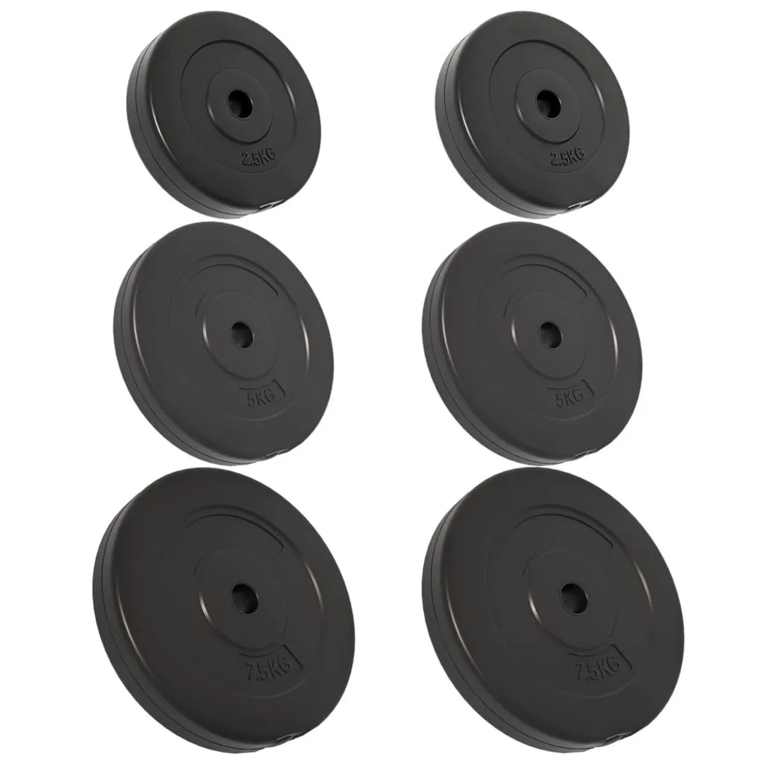 vidaXL Hantelscheiben 6 Stk 30 kg Zement 93599