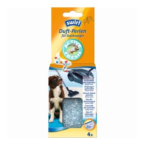 Swirl Duftperlen Active Fresh für Staubsauger, Packung mit Duftgranulat.