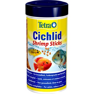 Tetra Cichlid Shrimp Sticks Fischfutter für Zierfische, 250ml Dose.