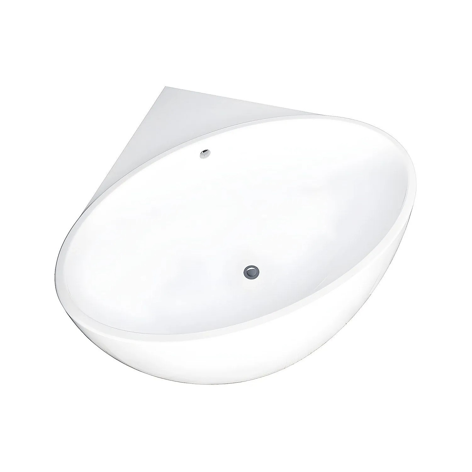 Vente-unique Badewanne Standard Gourami Weiß 127 cm