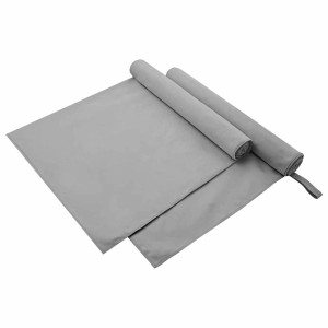 vidaXL Sporthandtücher 2 Stk Dunkelgrau 90 x 180 cm 42011465