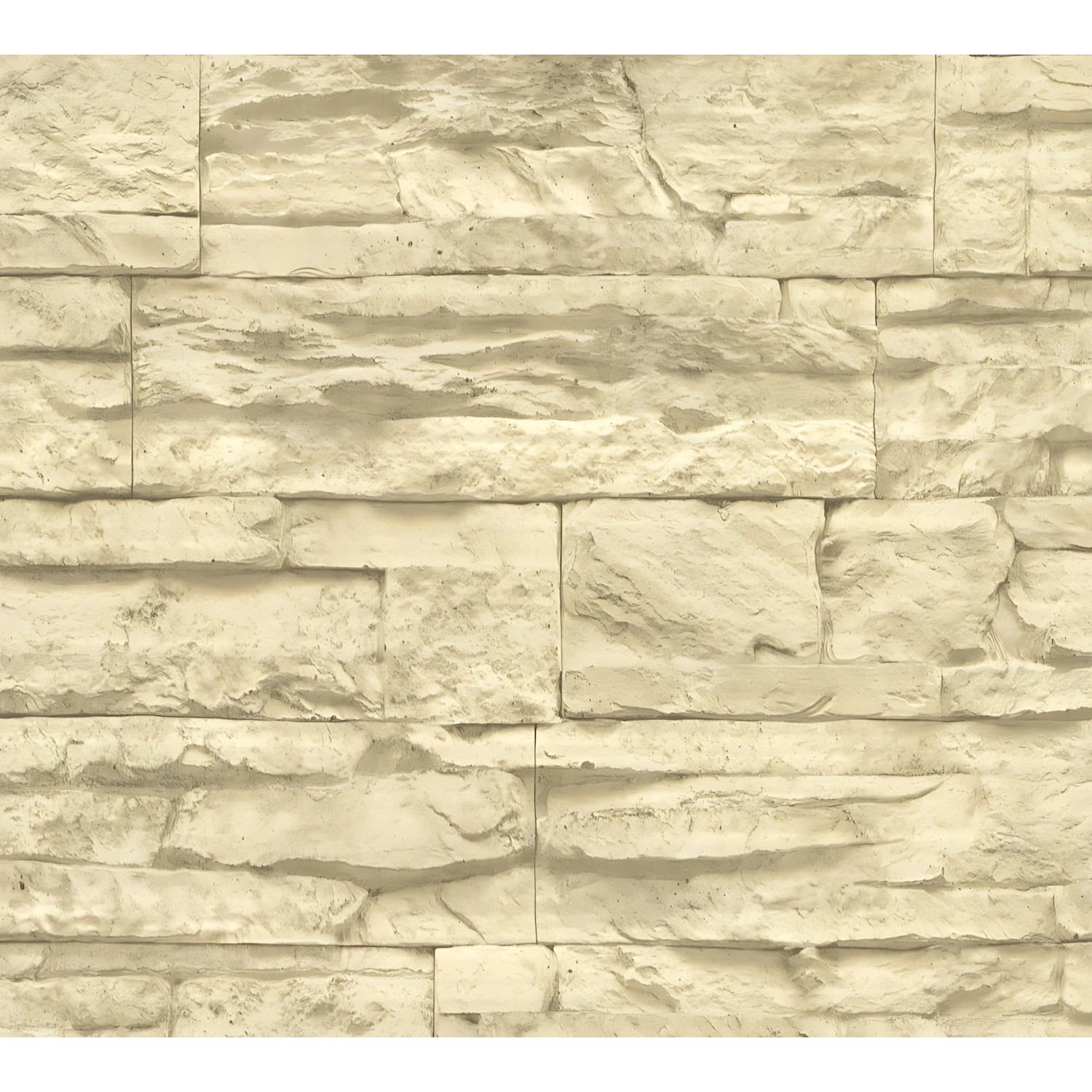 PROFHOME 707130-GU Stein Kacheln Tapete Steinoptik Matt Beige Creme 0,53 m x 10,05 m 5,33 m2 Beige