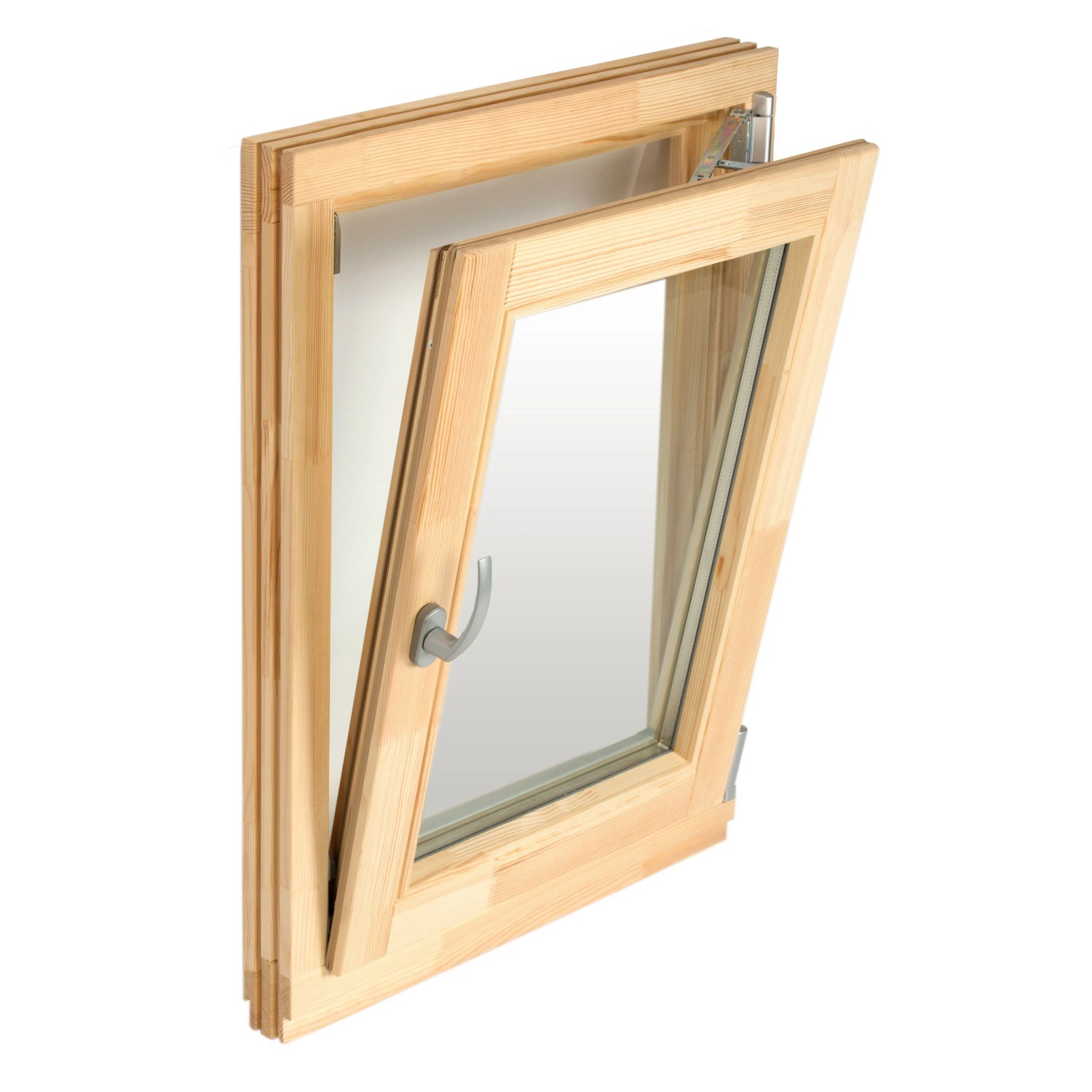 Panto Holzfenster Dreh/Kipp 90 cm x 90 cm x 6,8 cm DIN R