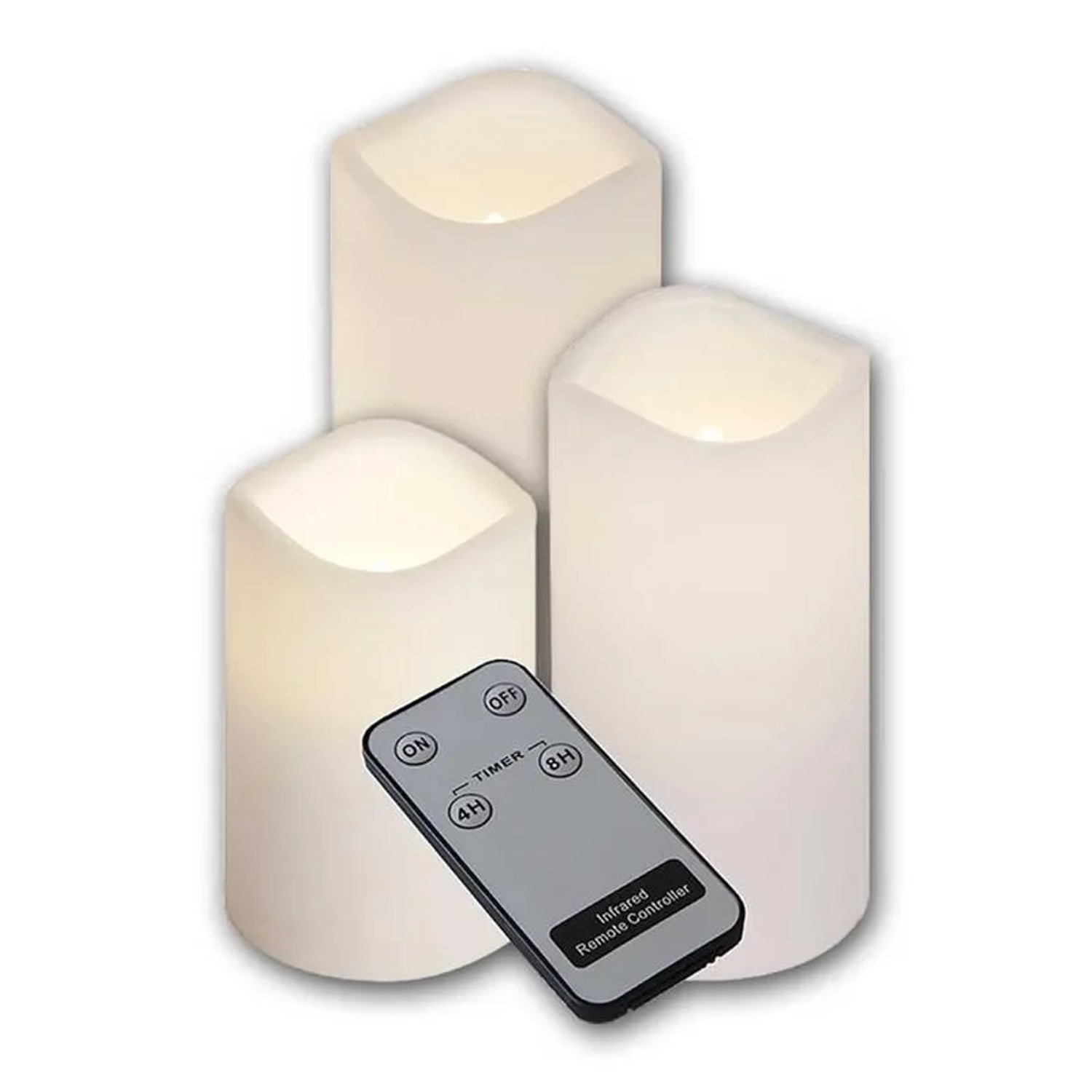 Star Trading LED Außenkerzen PAUL 3er Set Fernbedienung & Timer