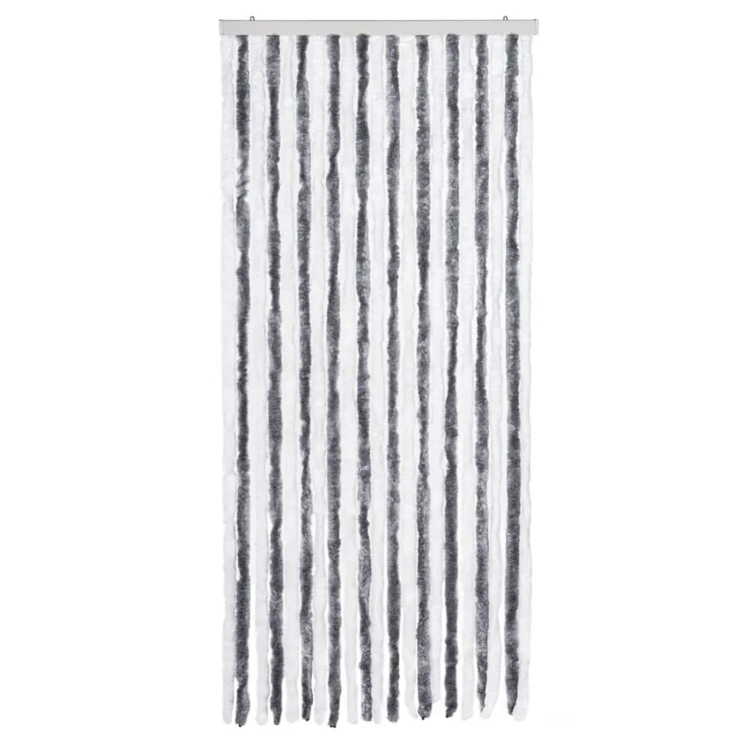 vidaXL Insektenschutz-Vorhang Grau und Weiß 90x220 cm Chenille 241224_3