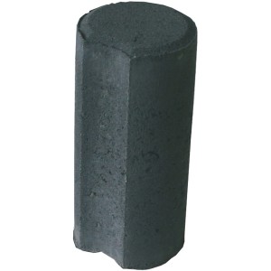 Anthrazitfarbene Mini-Palisade Rund, 25x11x11 cm, gekehlt, zur flexiblen Garteneinfassung.