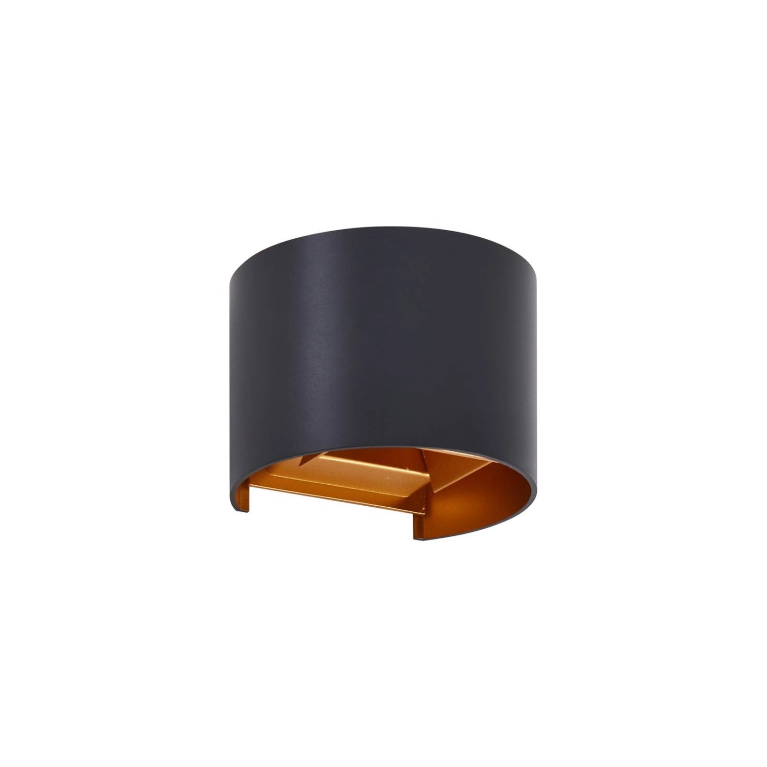 Lindby LED Wandleuchte Außen Nivar 10019780 Spritzwassergeschützt Modern in Schwarz aus Metall 1-flammig