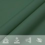 Dunkelgrünes vidaXL Sonnensegel aus wasserfestem PU-Oxford-Gewebe mit UV-Schutz.