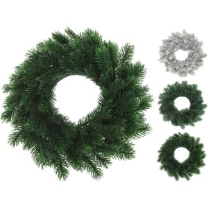 Tannen-Kranz, Ø 35cm, in 3 Farben: Grün, Dunkelgrün und Weiß, Weihnachtsdeko.