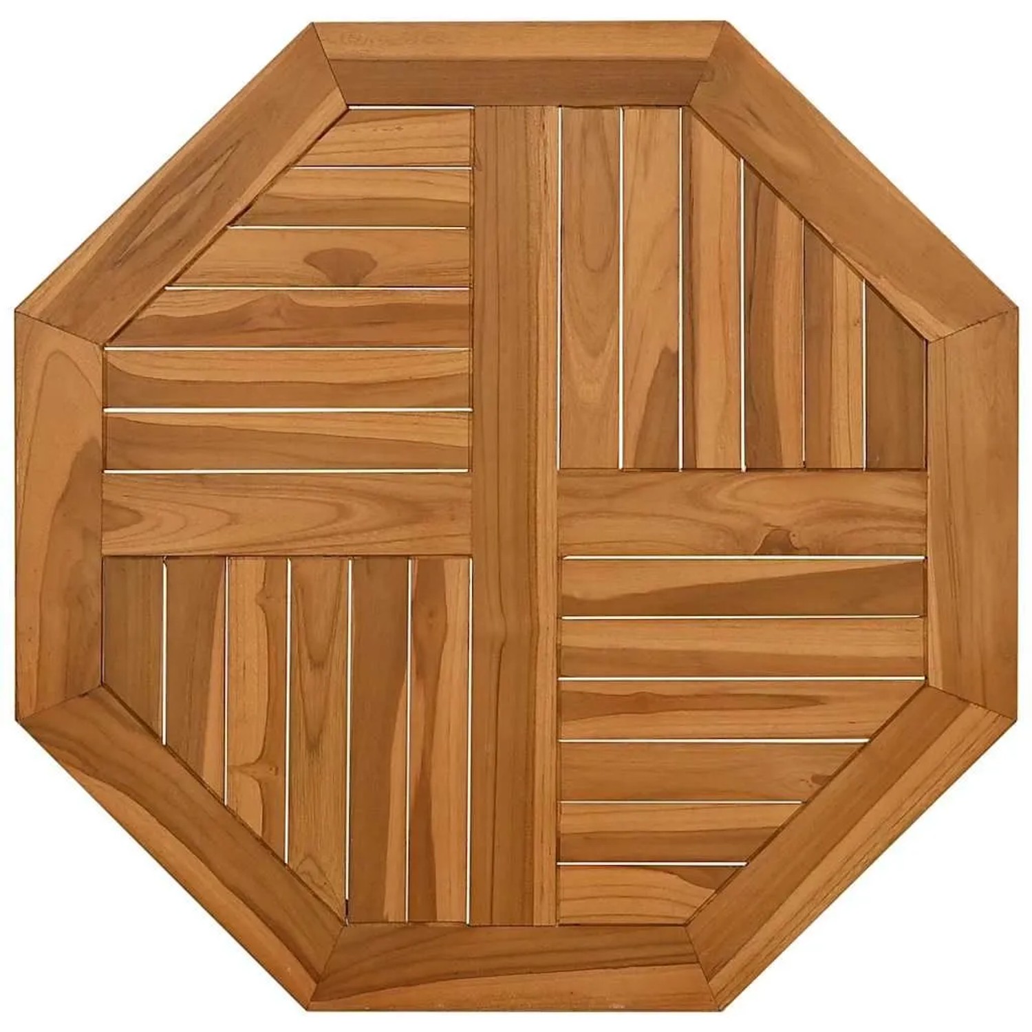 vidaXL Tischplatte 70x70x2,5 cm Achteckig Massivholz Teak 366665