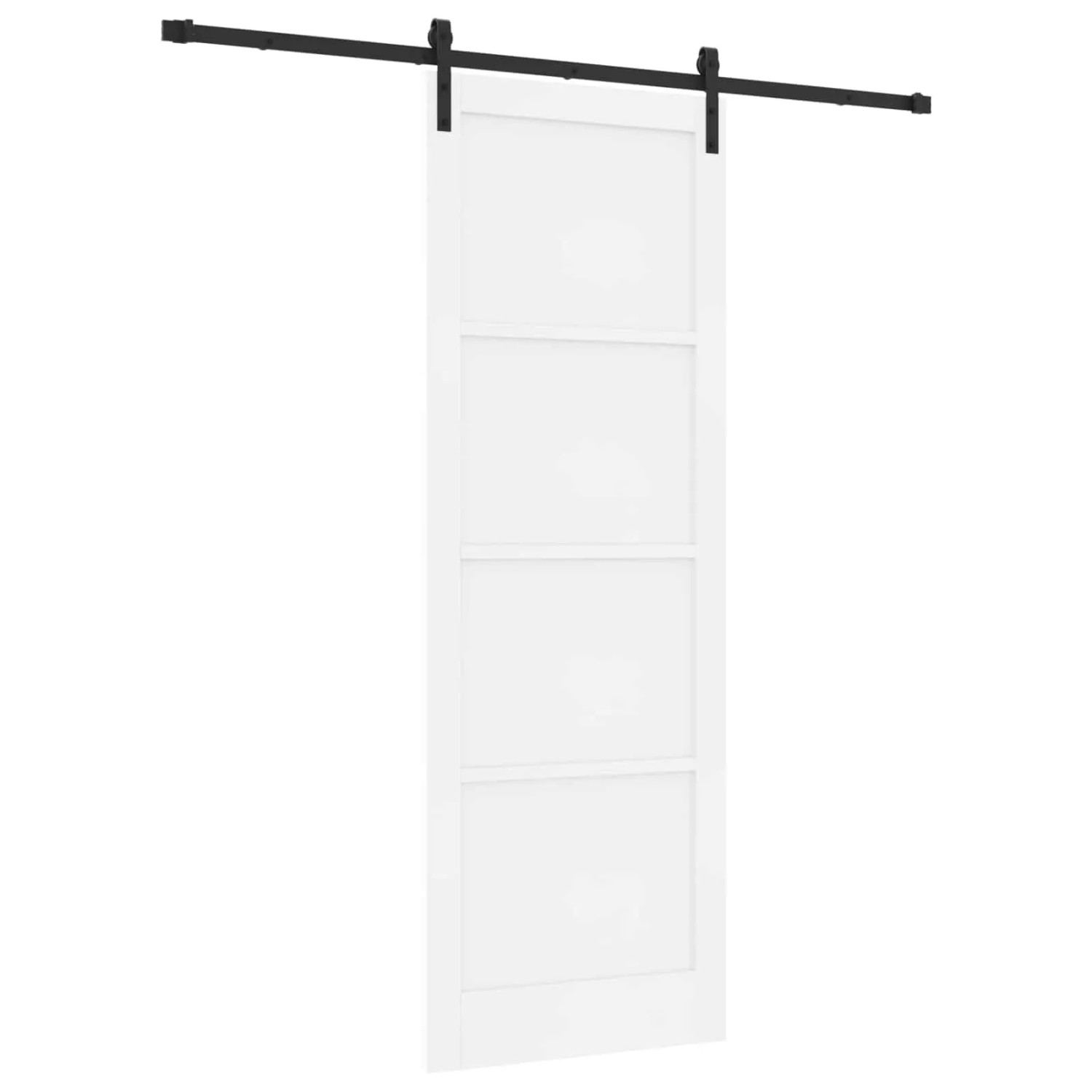 vidaXL Schiebetür Weiß 83 x 232 cm Massives Kiefernholz 3445446