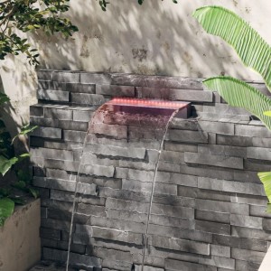 VidaXL Wasserfall-Element mit RGB LEDs, Acryl, 45 cm, für Gartenbrunnen und Teiche.
