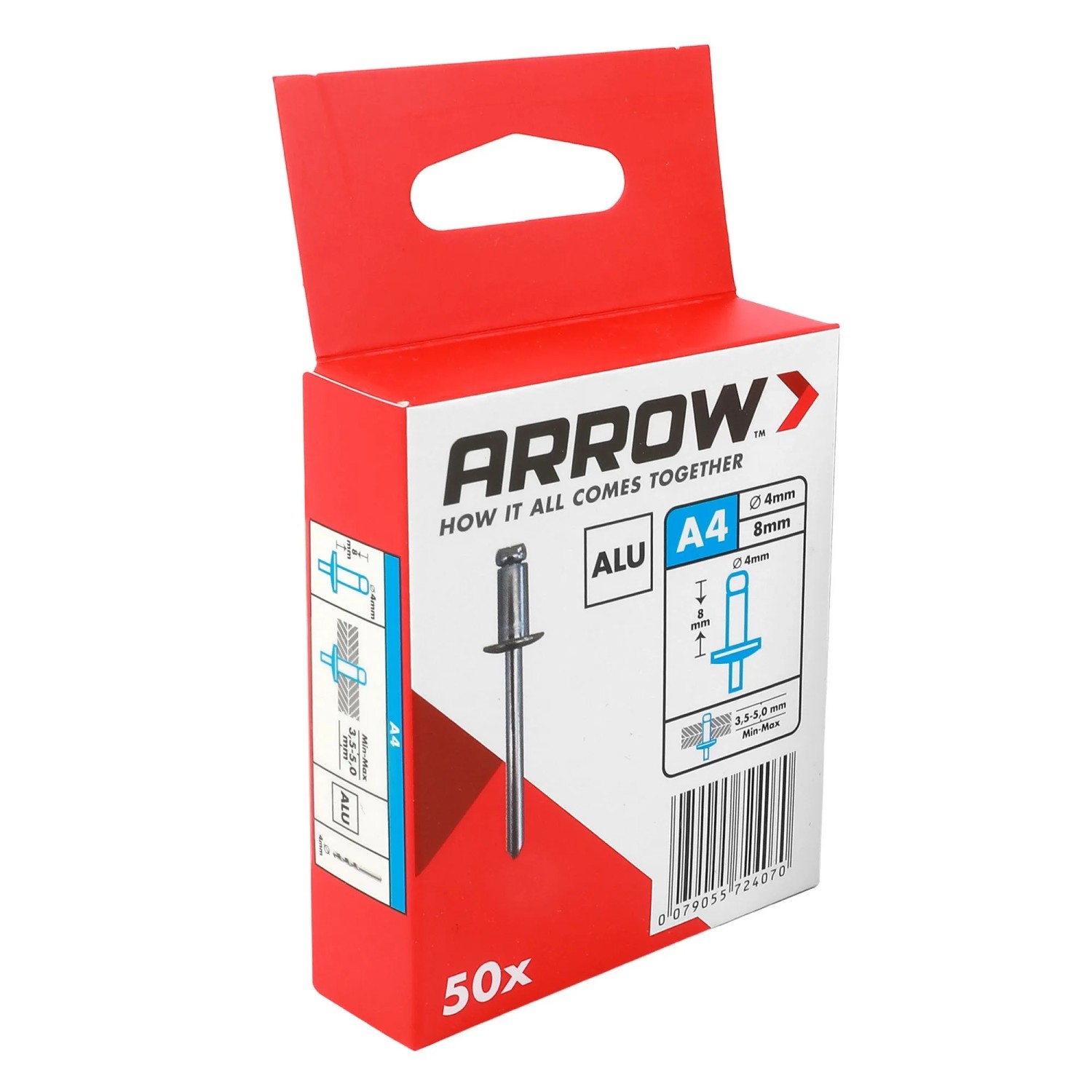Arrow Blindniete RA Alu Ø 4 mm x 8 mm 50 Stück