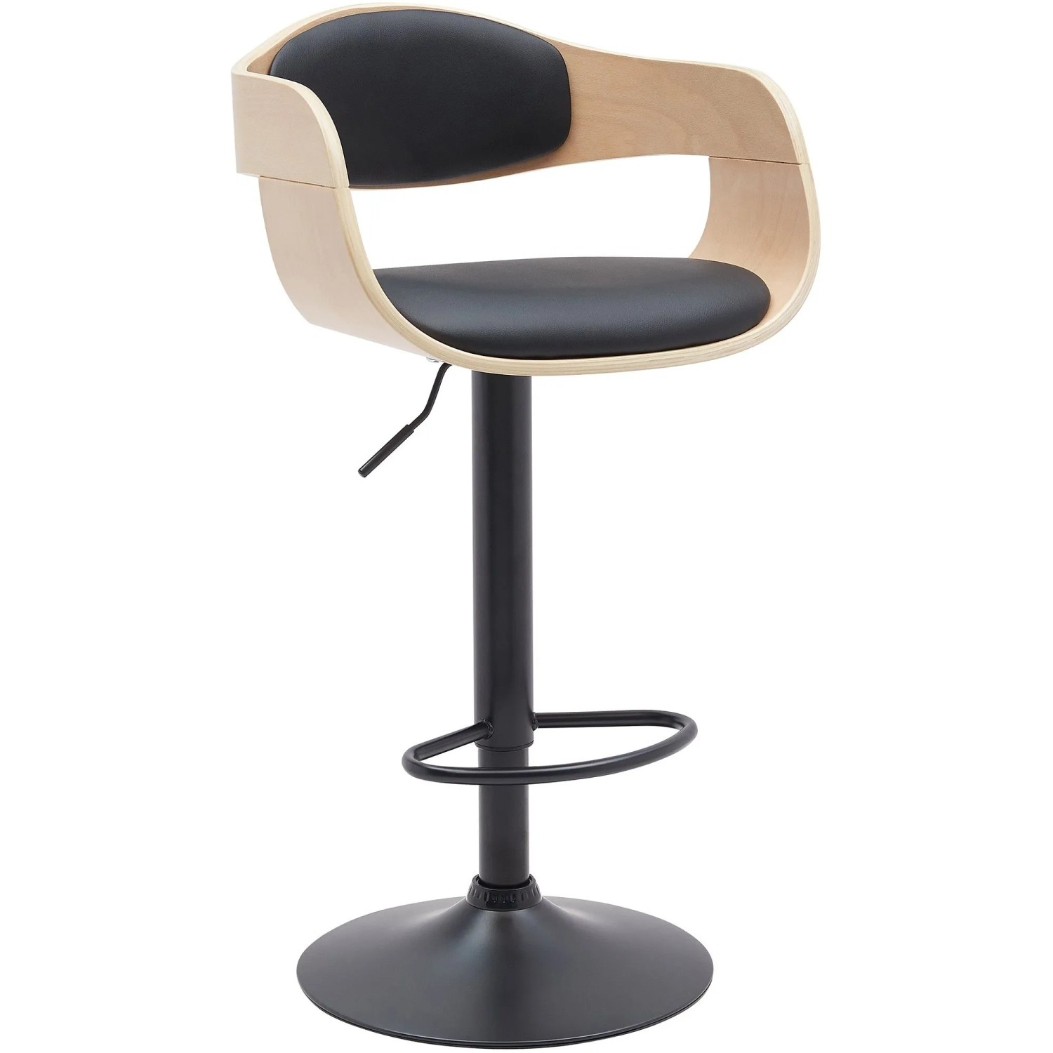 CLP Barhocker Kingston natura/schwarz/Kunstleder