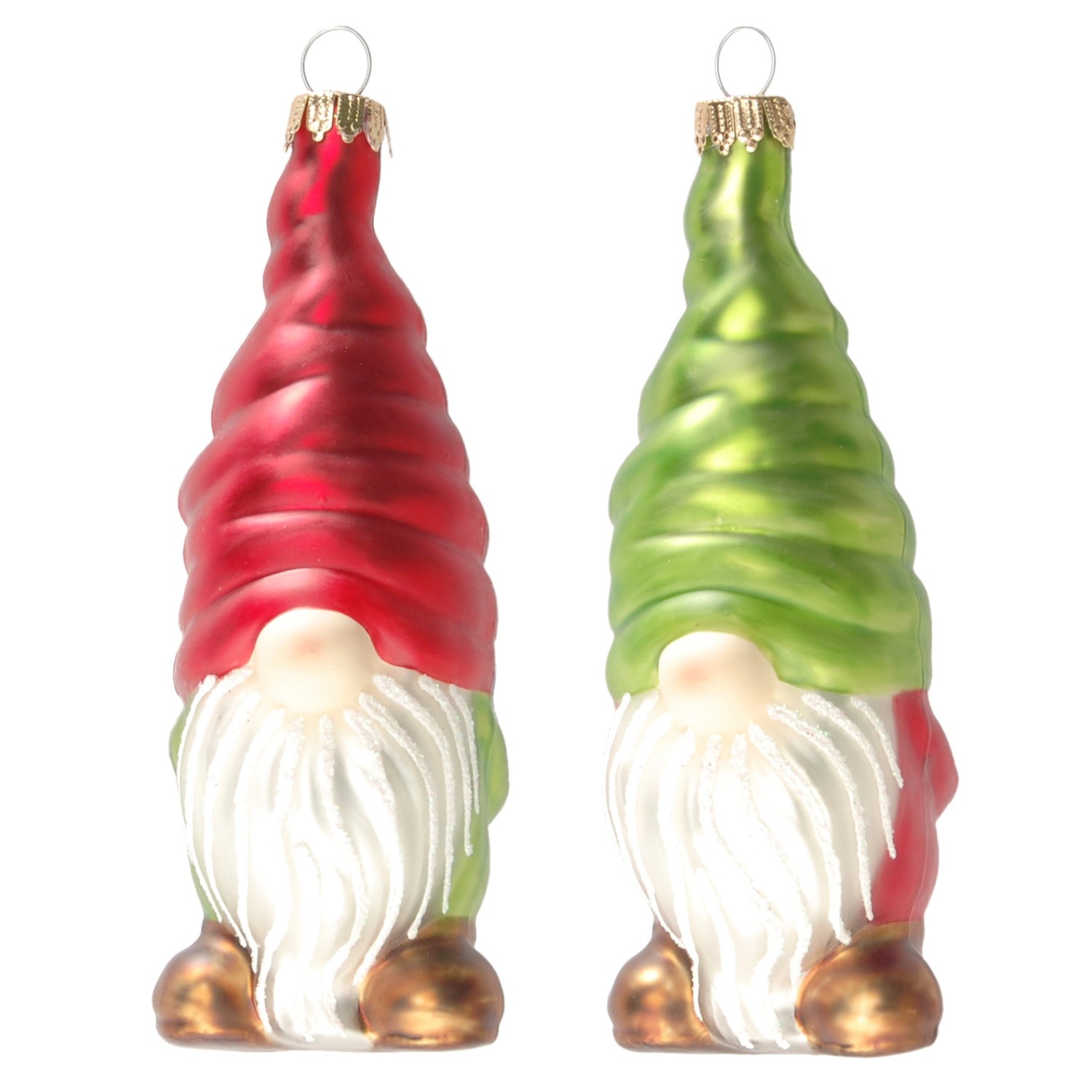 Krebs Glas Lauscha Weihnachtsornament Gnomset 12cm