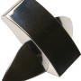 Glänzender, chromfarbener Wandhaken 01020 aus Kunststoff.