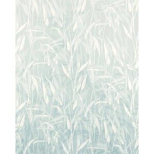 Komar Fototapete Whisper World mit Gräsern und Vögeln in hellen Farben.