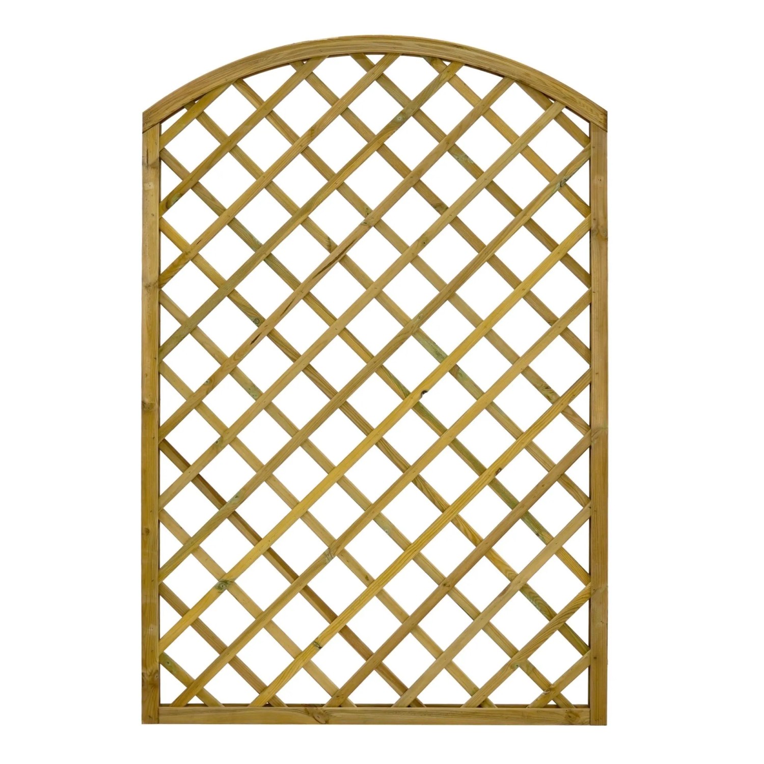 GartenLand Rankgitter VARIO Gebogen 11x11 cm Löcher 120x180 cm Holzzaun Kiefer PEFC KDI Grün 44x44 mm Rahmen 12x30 mm Lamellen