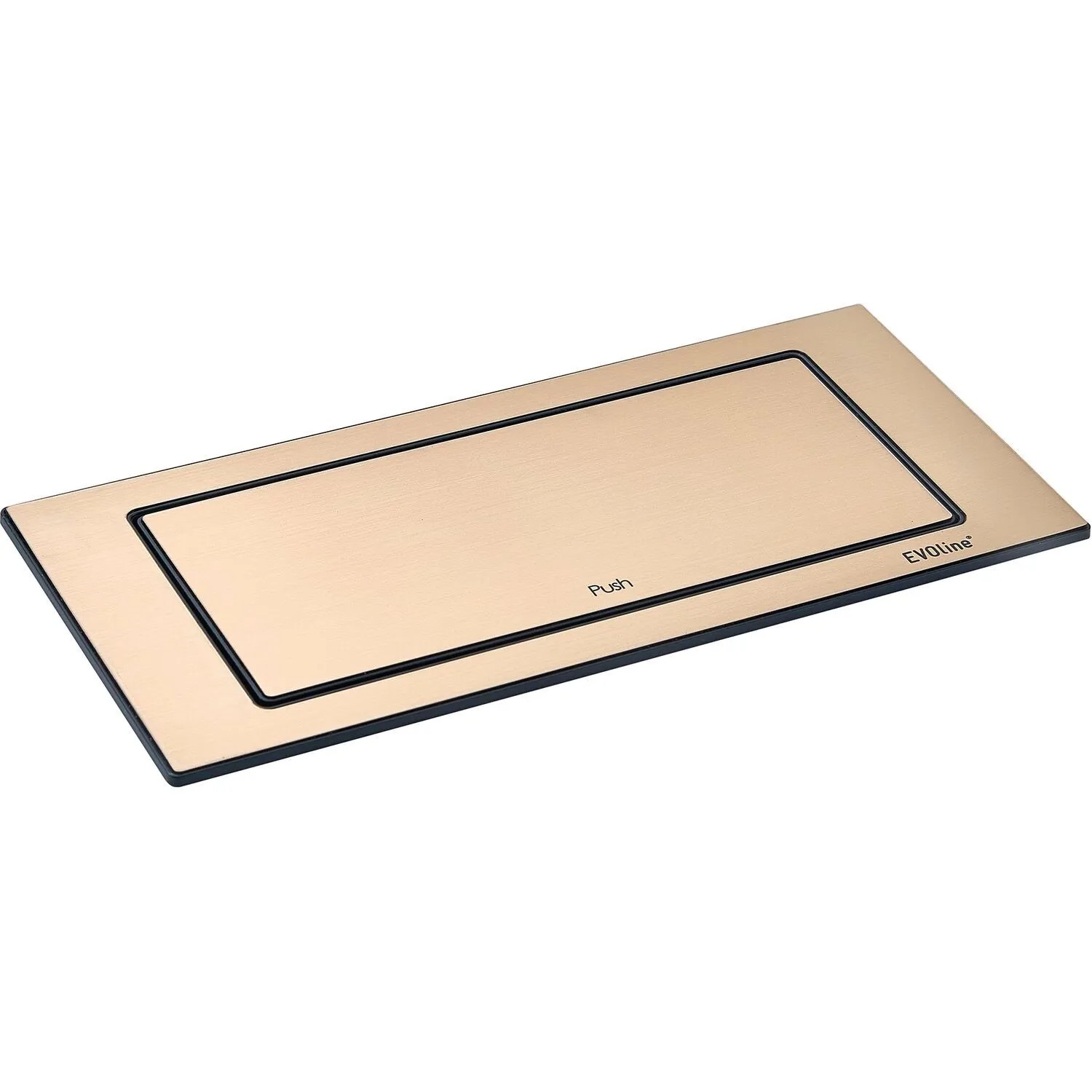Evoline Backflip Steckdose 2-Fach Versenkbar mit Usb-C Kunststoff/Edelstahl Messing-Effekt