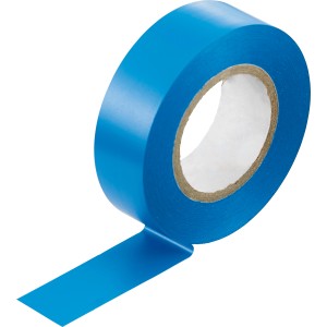 Blaues Isolierband, 15mm x 10m, auf Rolle. Ideal für Elektroinstallation und Isolierarbeiten.