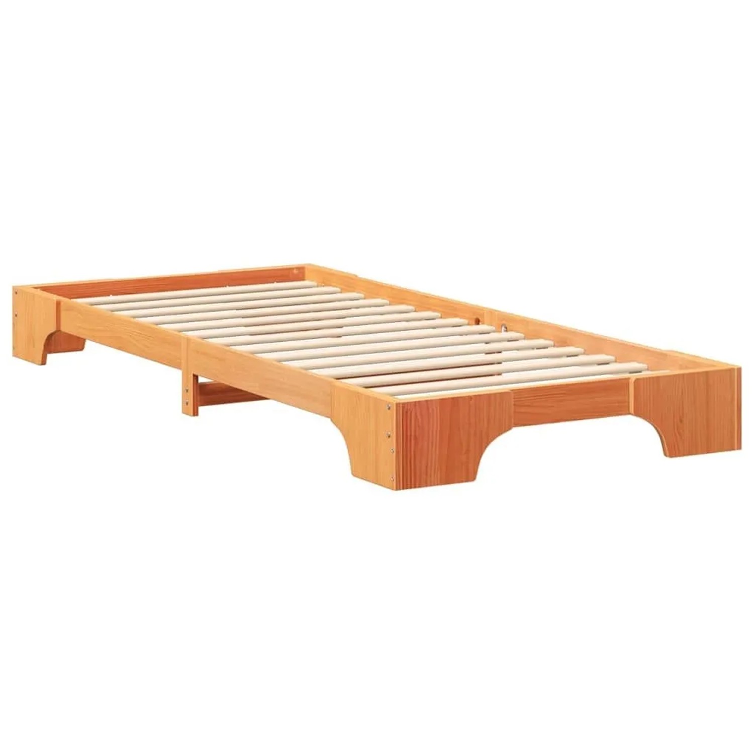 vidaXL Bettrahmen Braun 100 x 220 cm Massives Kiefernholz 872919