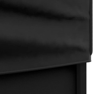 Detailansicht: Schwarzes, faltbares Partyzelt 2x2m mit Seitenwänden.