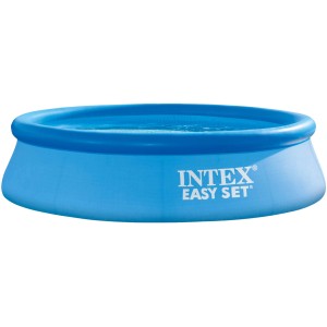 Blauer Intex Easy Set Pool, Ø 305 cm, Höhe 76 cm, Quick-Up Pool für den Garten.