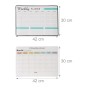 Relaxdays Whiteboard für Kühlschrank 2er Set Kunststoff Weiß Magnetisch Abwischbar 30 cm x 42 cm 0,5 kg_4