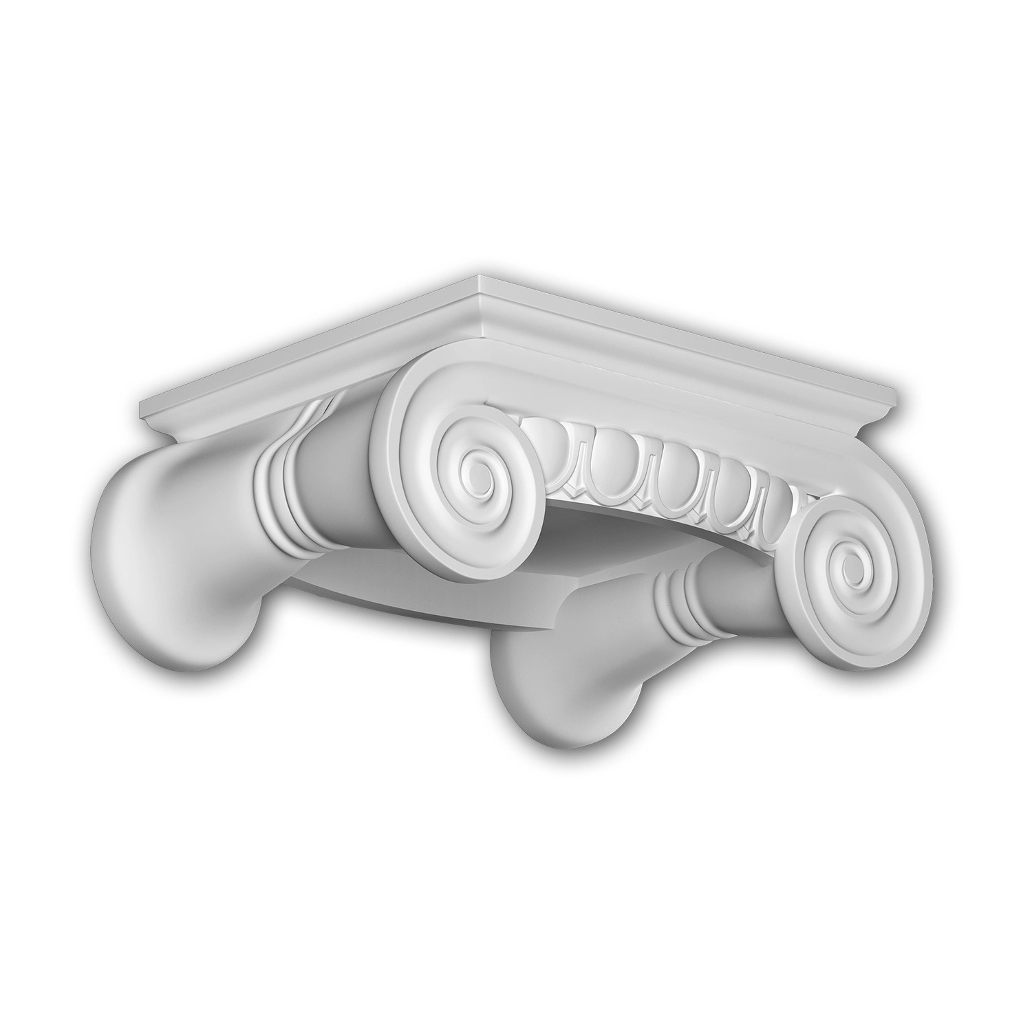Thumbnail - PROFHOME 411202 Vollsäulen Kapitell Fassadenstuck Säule Fassaden Element 63,5 cm x 54 cm x 24,1 cm Weiß