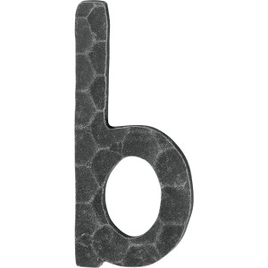 Schwarzer, verzinkter Buchstabe B aus Schmiedeeisen von AnsaPro für Hausnummern.