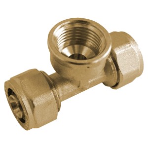 Kirchhoff T-Stück 26 mm Klemmfitting mit 3/4 Zoll Innengewinde aus Messing für MSVR Blank.