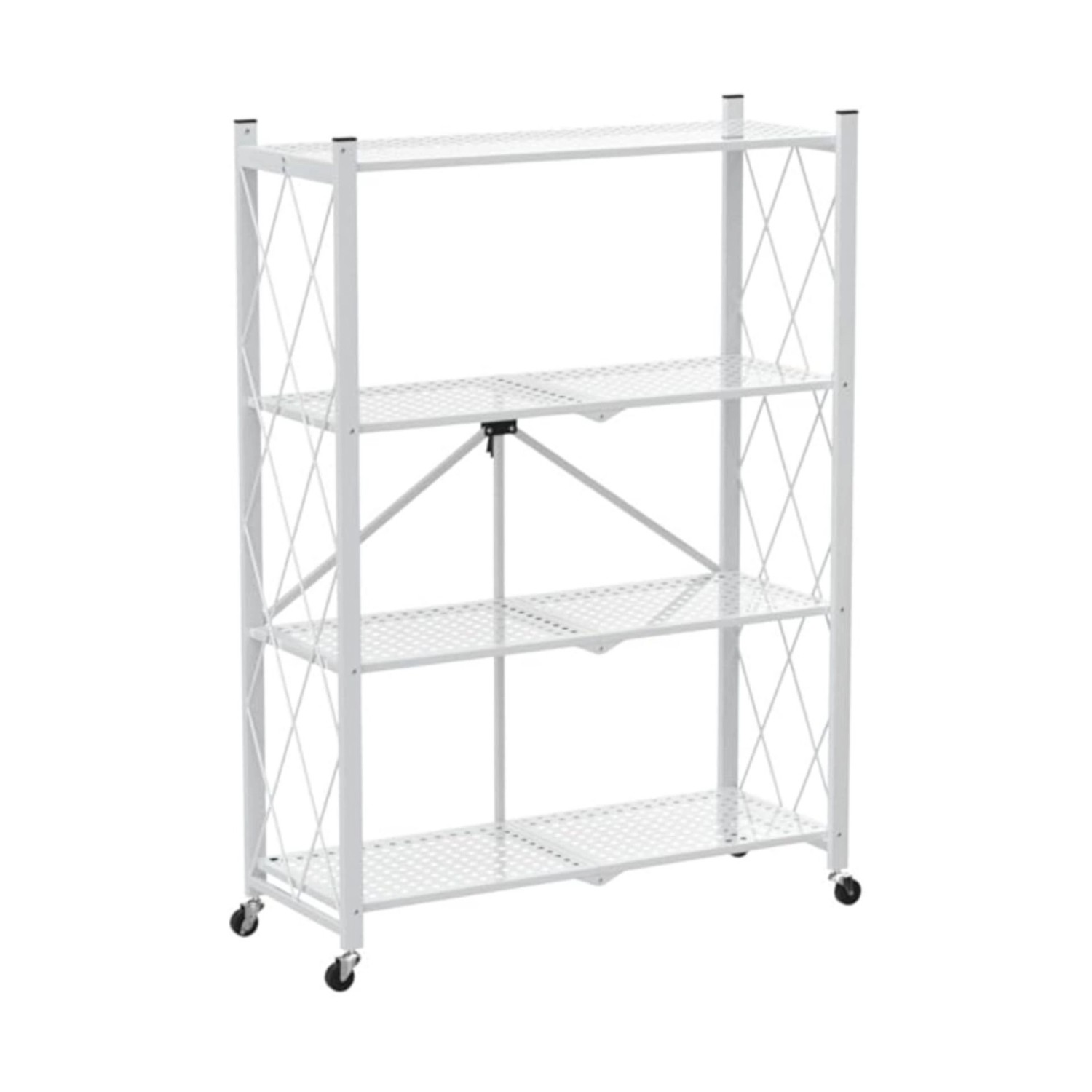 BERLINLODGE KLAP Klappbares Regal Auf Rollen HxBxT 127 x 72 x 34 cm 4 Ebene günstig online kaufen