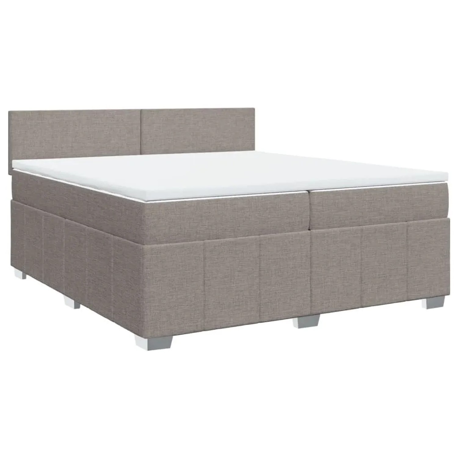 Thumbnail - vidaXL Boxspringbett mit Matratze Taupe 200x200 cm Stoff 3287172